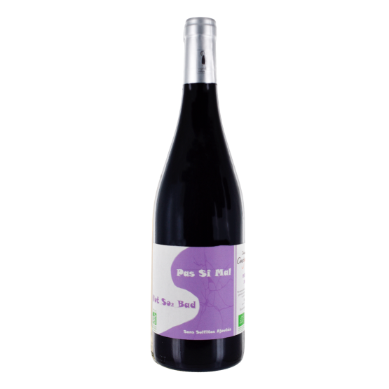 Pas Si Mal Not So2 Bad 2020 Rouge Sans Sulfites Ajoutés FR 5 Route du Penin DOMAINE AUGERON